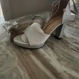 Silver sparkle shoes